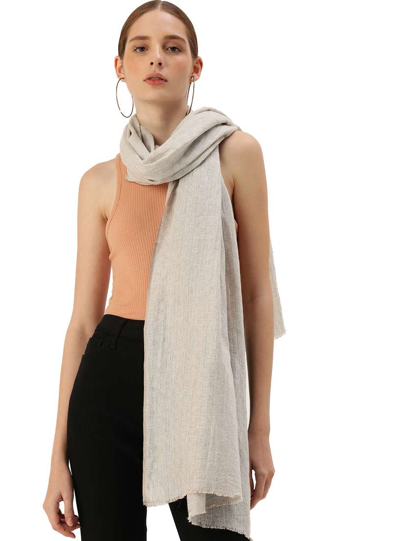 off-white linen scarf