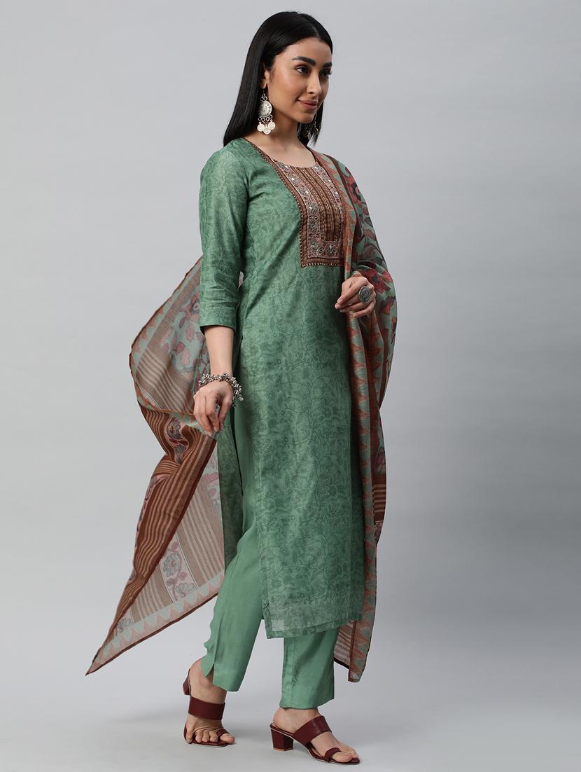 floral unstitched suit set - 20376647 - Standard Image - 2