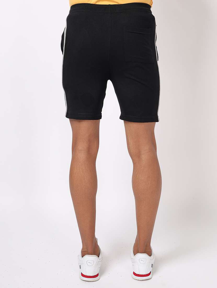 men black solid regular fit shorts - 20376741 -  Standard Image - 2