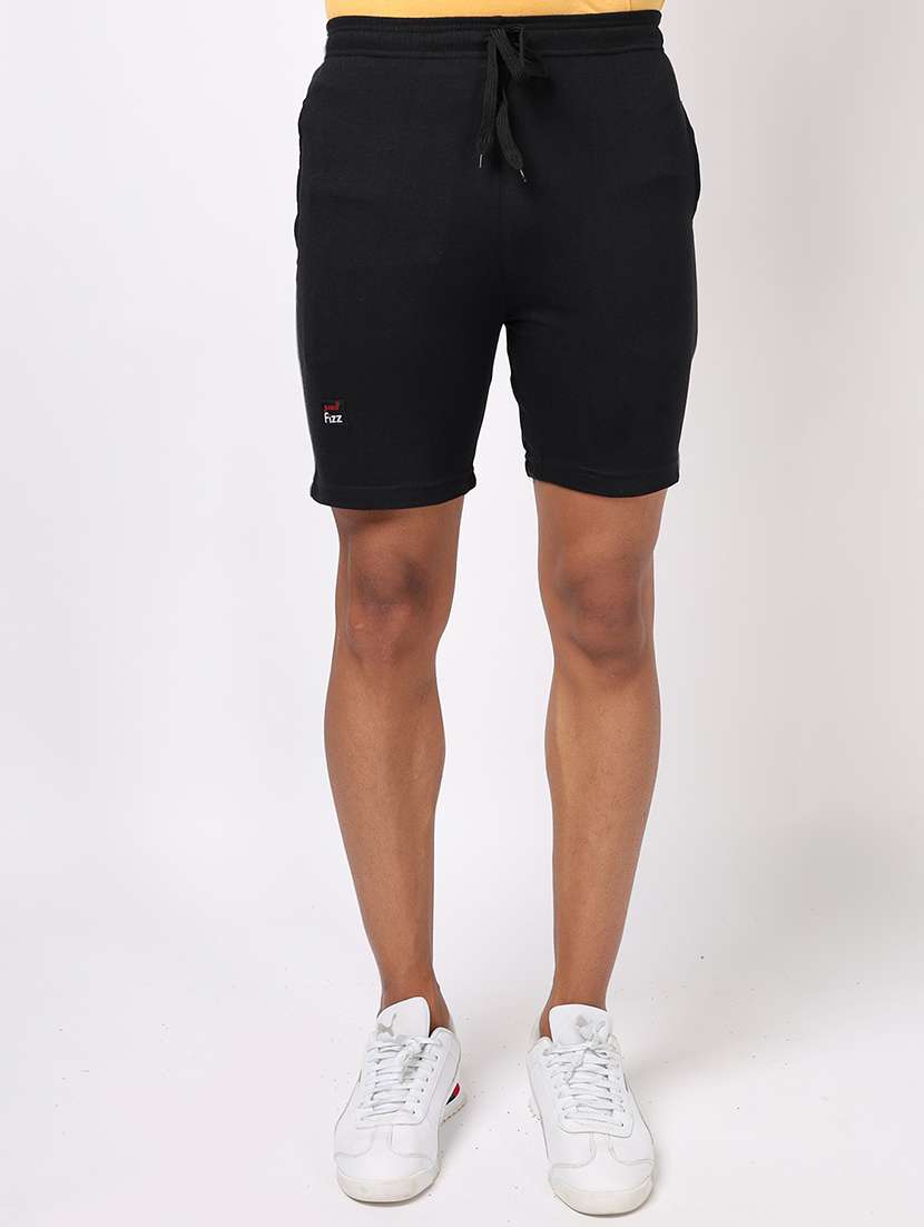 men black printed regular fit shorts