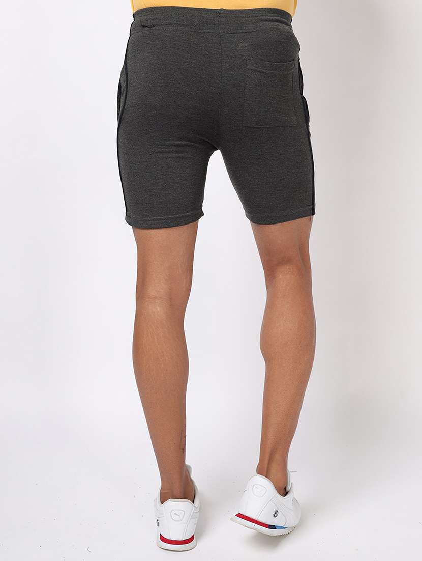 Men Grey Solid Regular Fit Shorts - 20376754 -  Standard Image - 2
