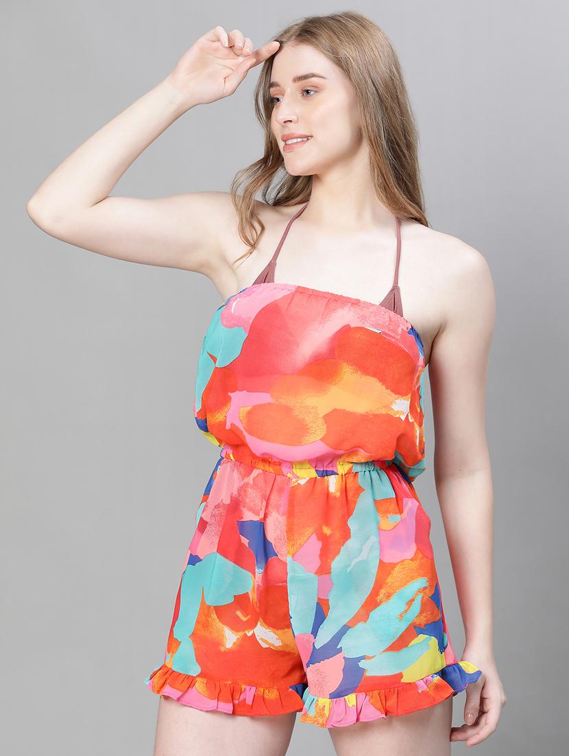 abstract print romper jumpsuit - 20376817 - Standard Image - 2