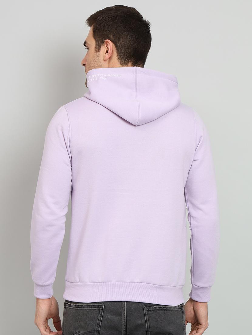 lavender solid hooded sweatshirt - 20377765 - Standard Image - 2