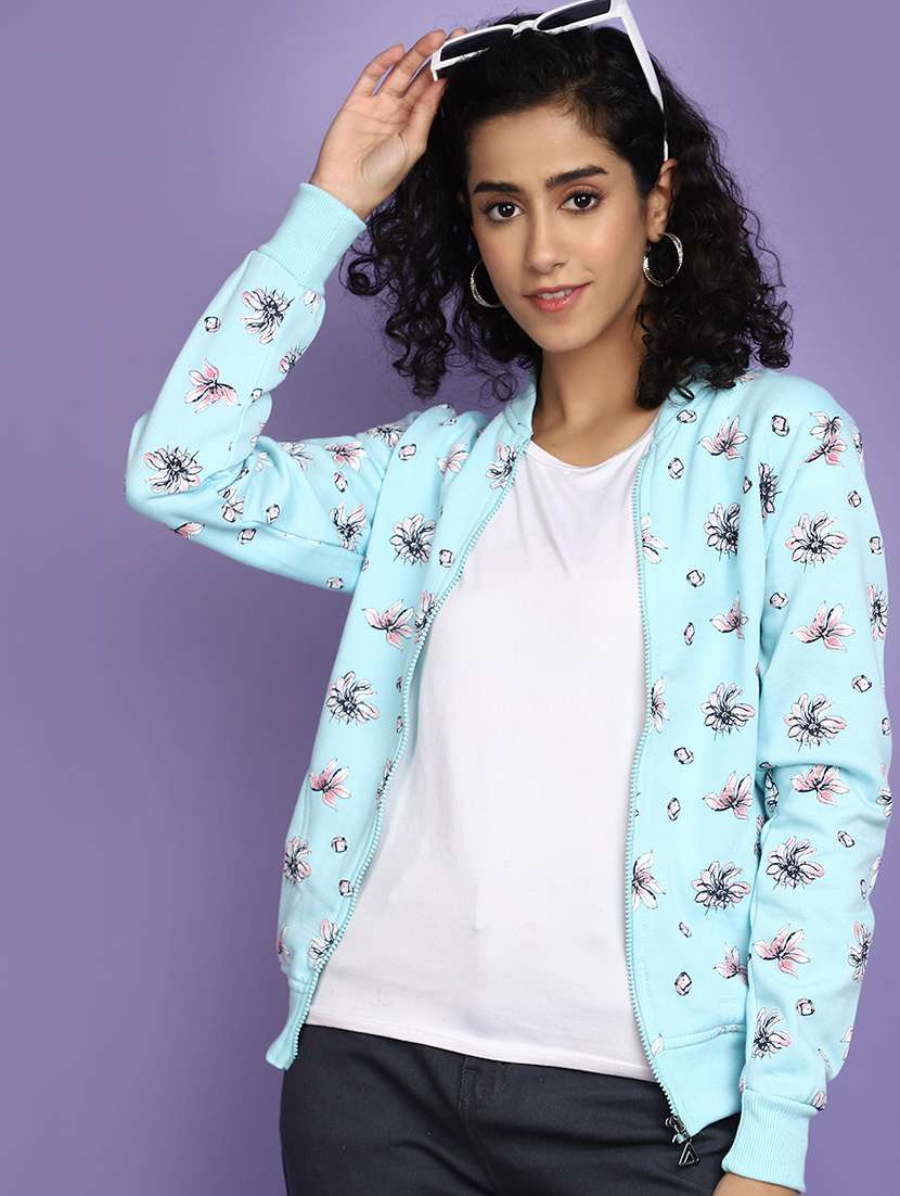 women allover print long sleeve sweatshirt - 20381240 -  Standard Image - 2