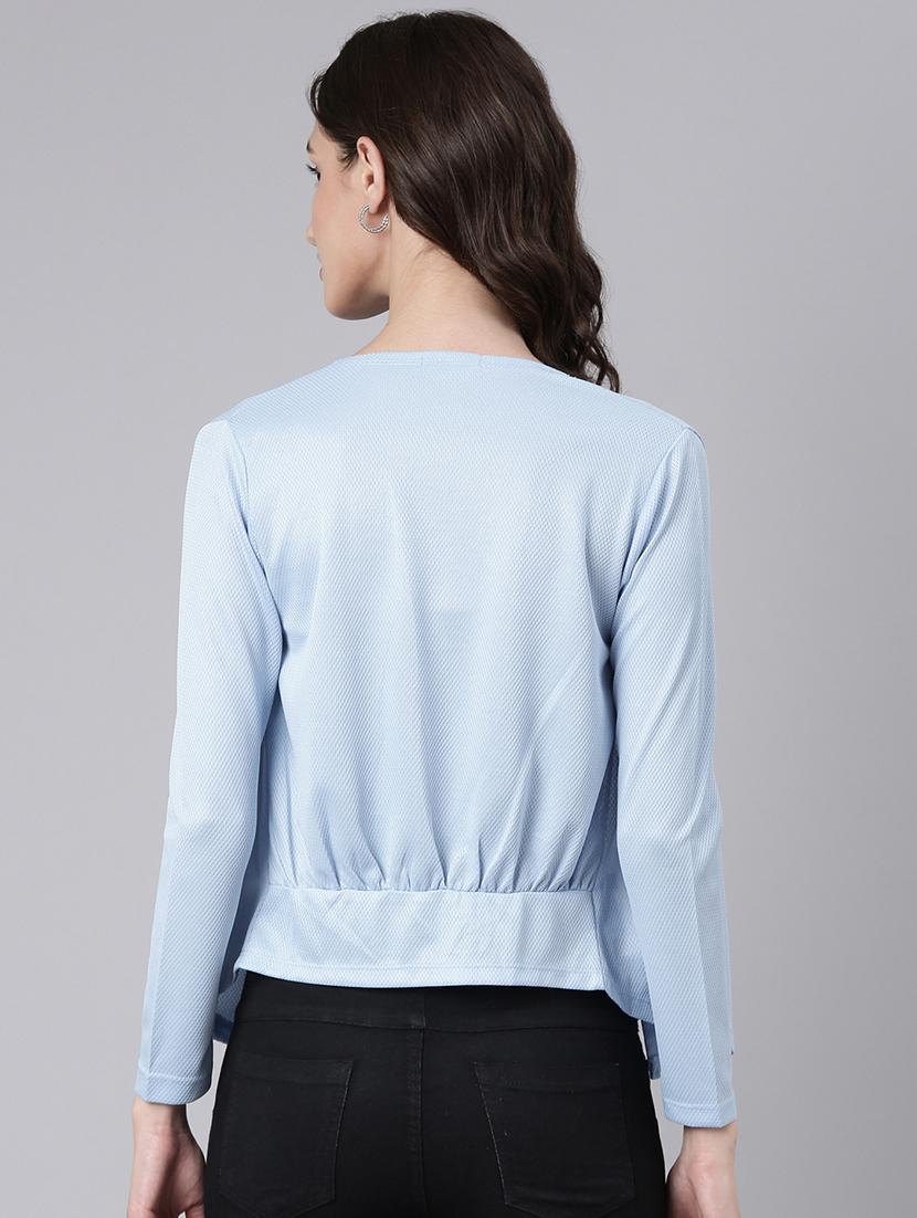 women light blue solid regular shrug - 20381725 - Standard Image - 2