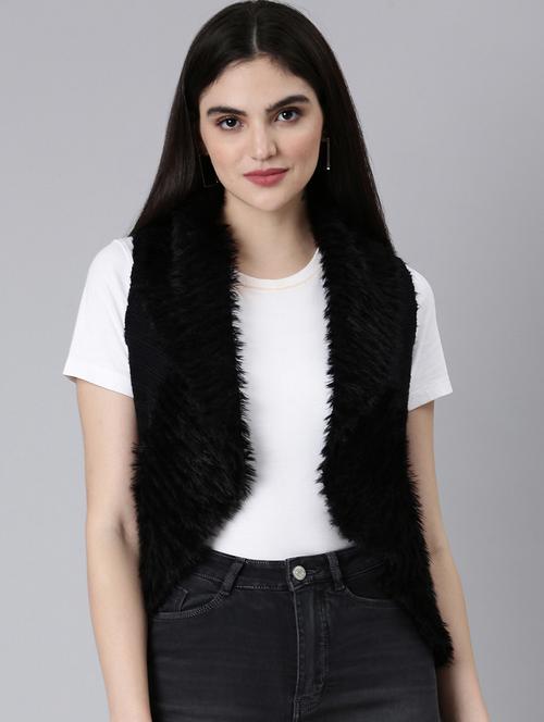 black acrylic shrug - 20381754 - Standard Image - 0