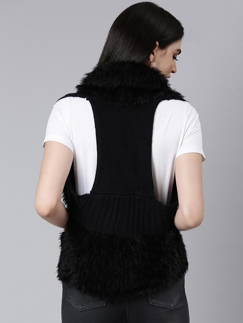 black acrylic shrug - 20381760 - Standard Image - 2