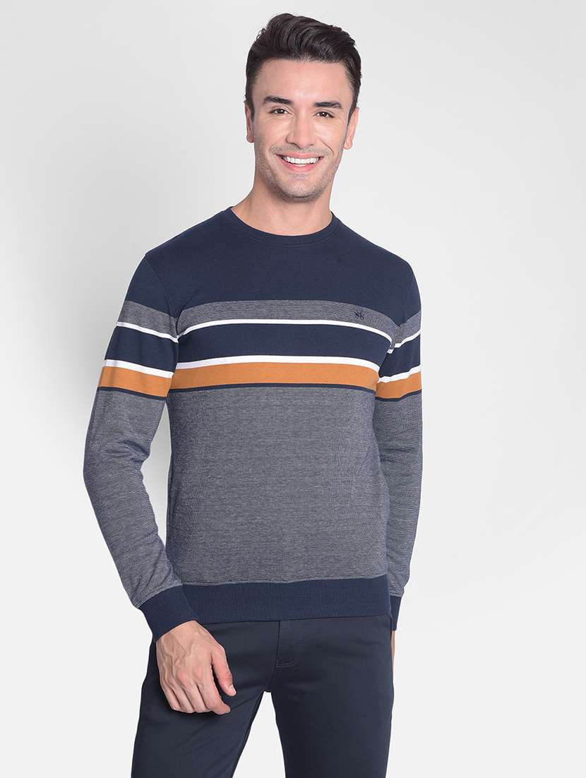 mens striped sweatshirt