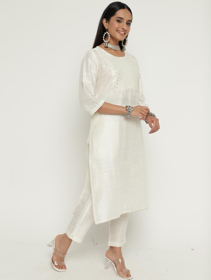women embroidered suit set with dupatta - 20381858 - Standard Image - 2
