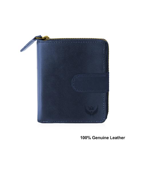 blue genuine leather wallet - 20381890 - Standard Image - 0
