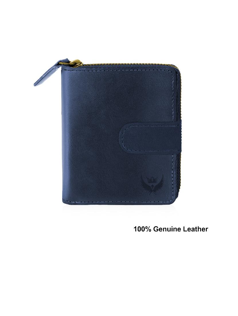 blue genuine leather wallet - 20381890 - Zoom Image - 0