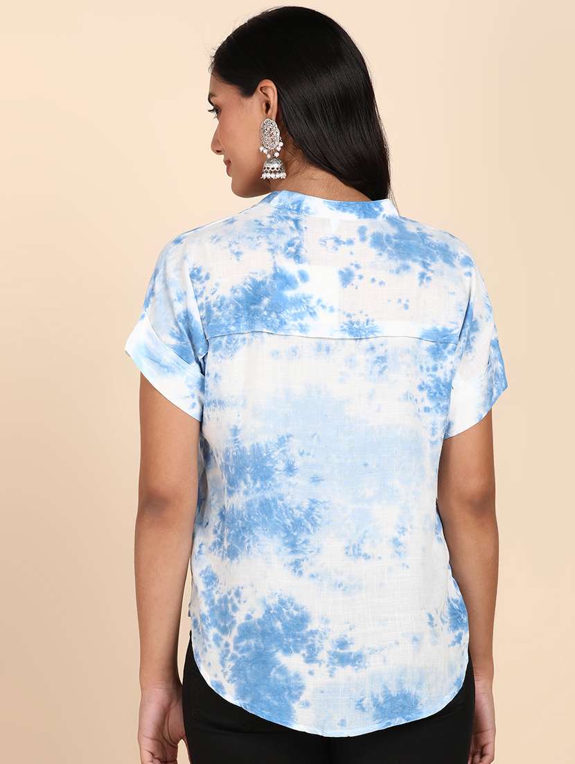 women multi color tie n dye rayon regular top - 20381963 -  Standard Image - 2