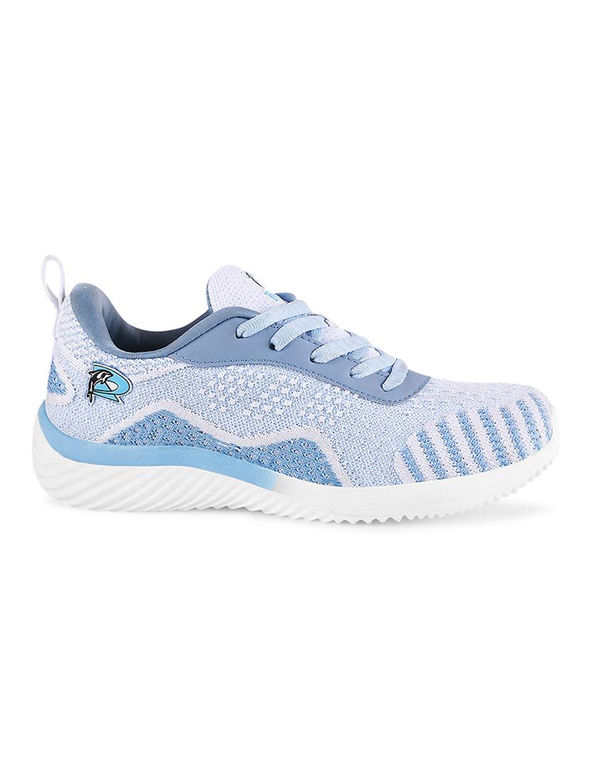 blue flyknit laceup sports shoes - 20381972 - Standard Image - 2