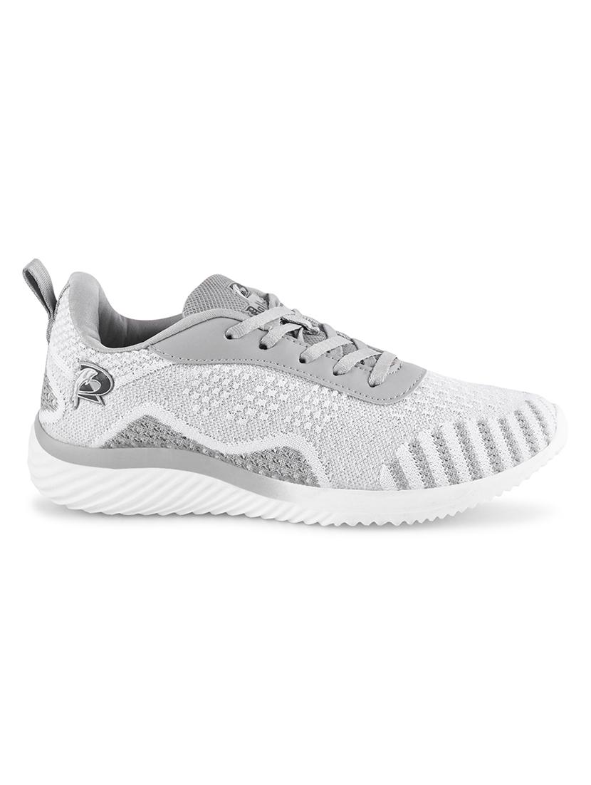 grey flyknit laceup sports shoes - 20381973 - Standard Image - 2