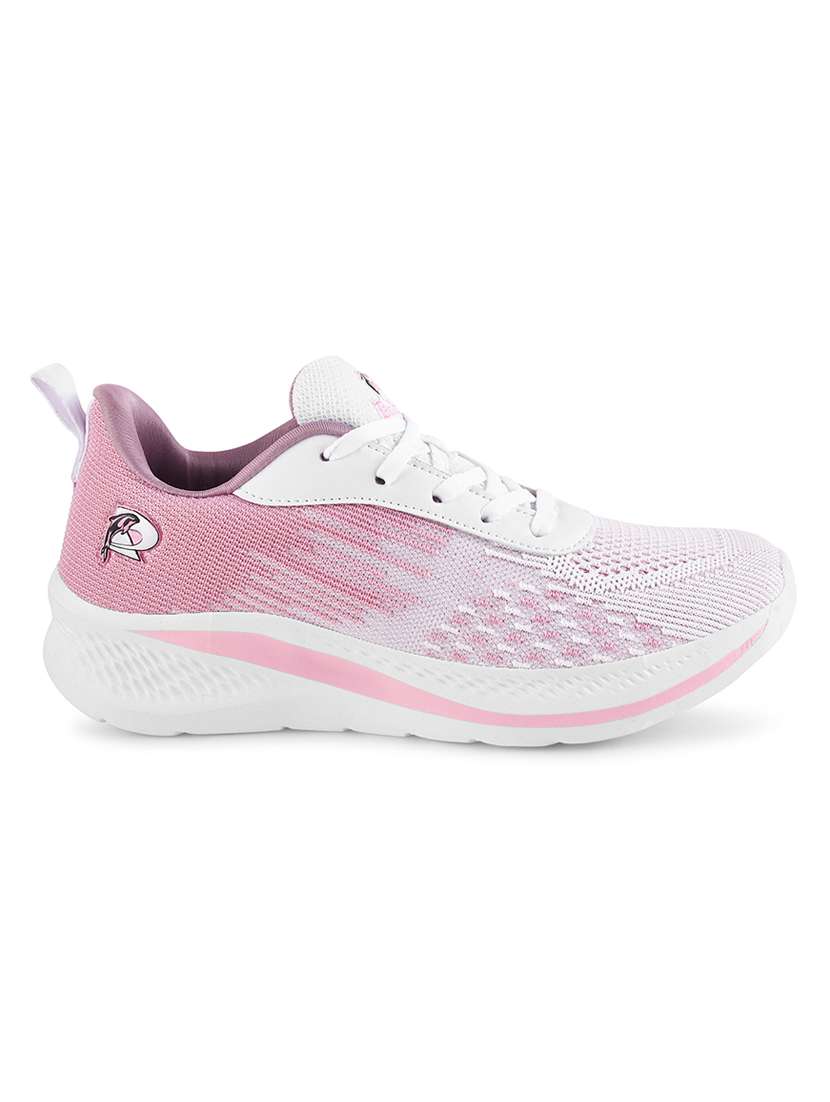 pink flyknit laceup sports shoes - 20381978 -  Standard Image - 2