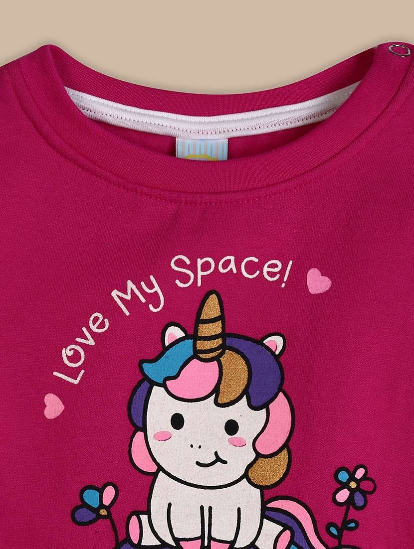 pink acrylic chest print sweatshirt - 20382666 -  Standard Image - 2