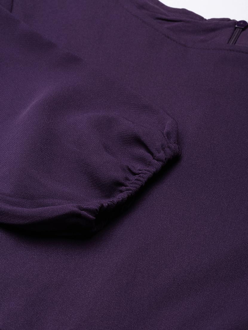 purple cotton 3/4th jumpsuit - 20382738 - Standard Image - 7