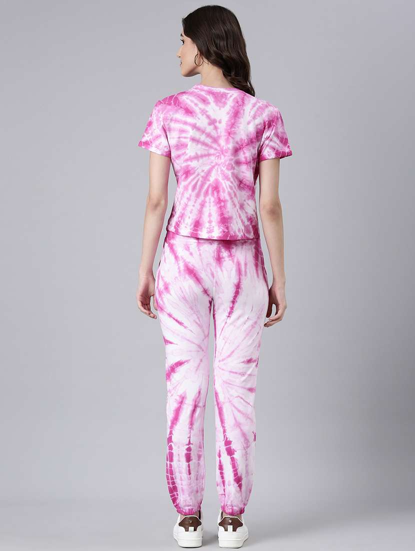women pink t-shirt and jogger co-ords  - 20382894 -  Standard Image - 2
