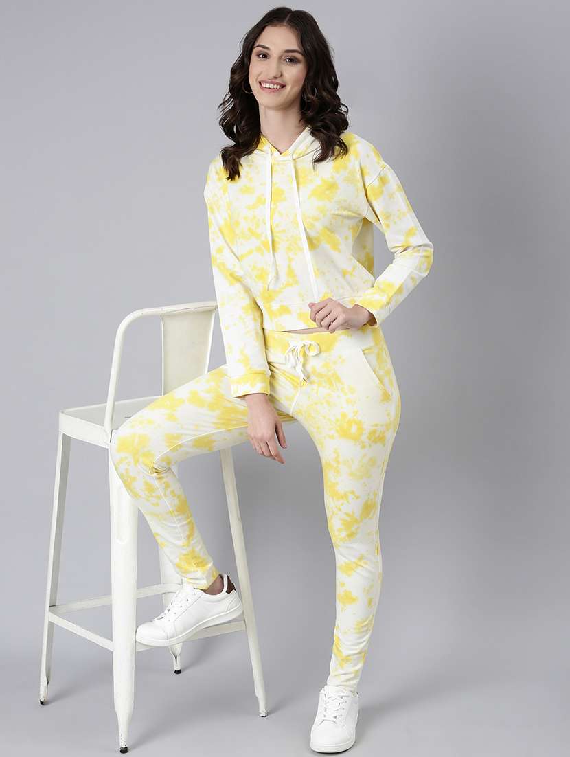 yellow tie & dye top and trouser co-ord set - 20382897 -  Standard Image - 2