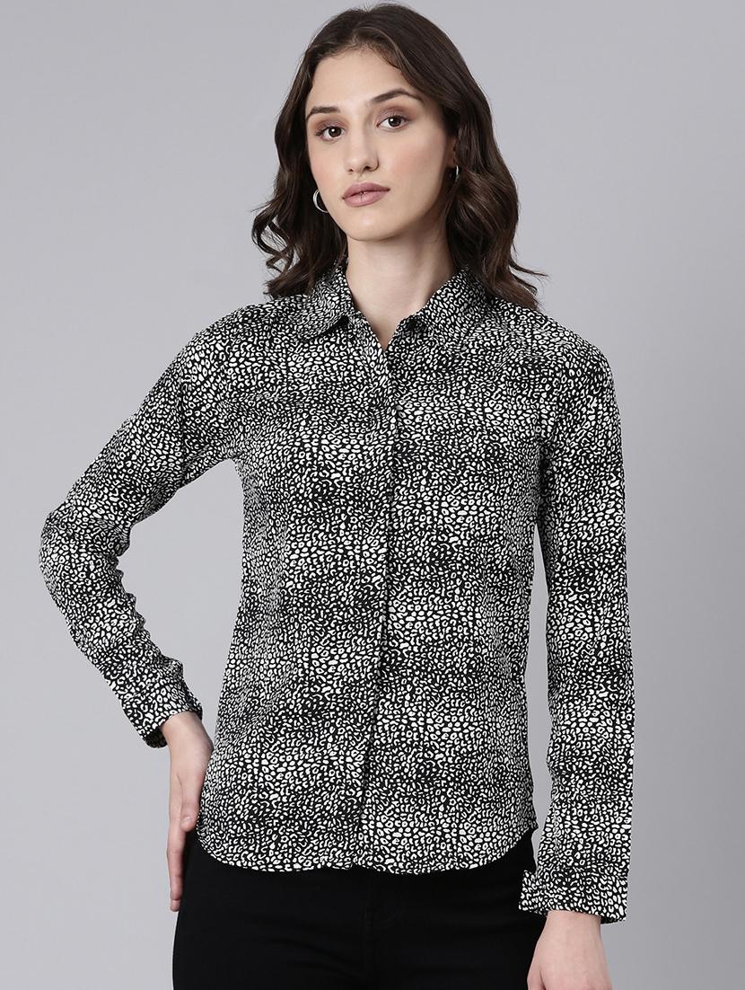 women multi color printed crepe regular shirt - 20382919 -  Zoom Image - 0