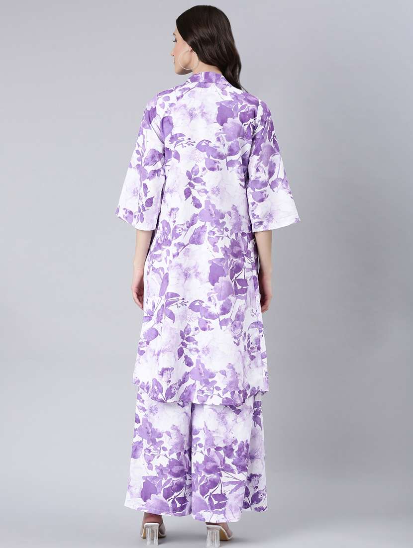 white floral top and palazzo co-ord - 20382965 -  Standard Image - 2