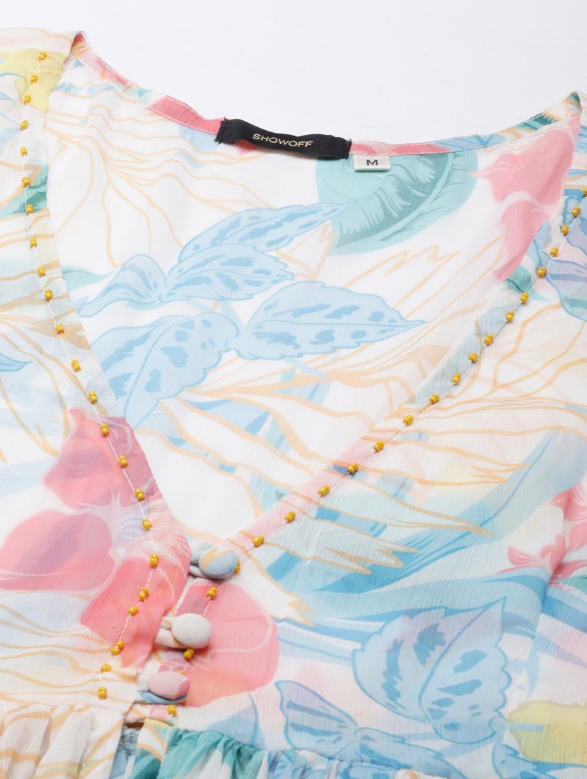 optic white tropical top and palazzos co-ord set - 20382970 - Standard Image - 7