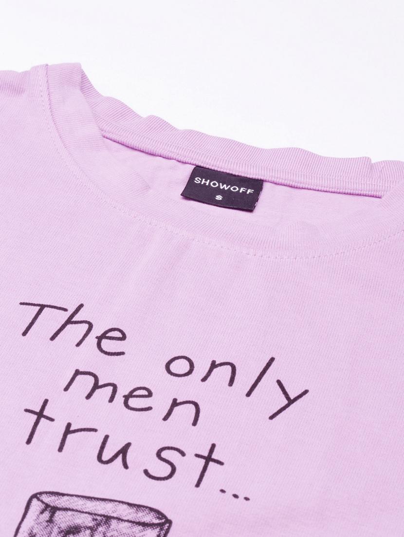 women's front print round neck t-shirt - 20382983 - Standard Image - 7
