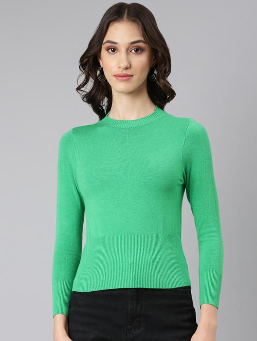green solid acrylic regular top - 20383070 -  Standard Image - 0