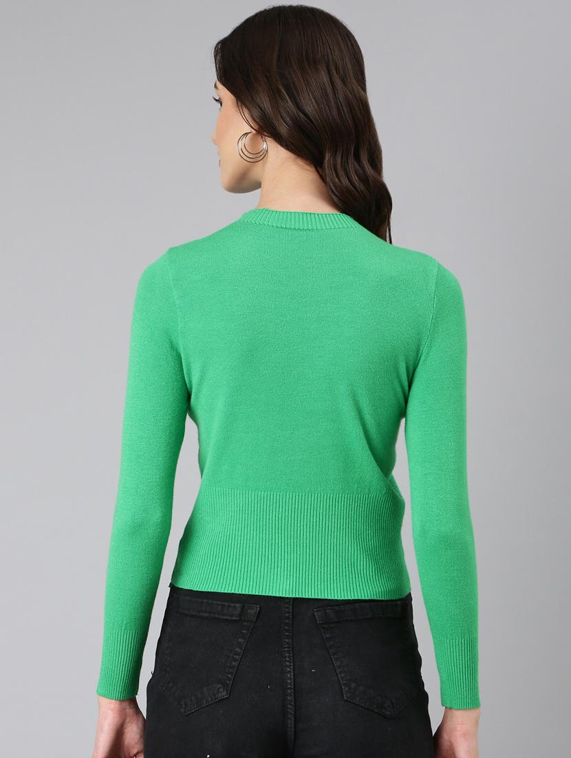 green solid acrylic regular top - 20383070 - Standard Image - 2