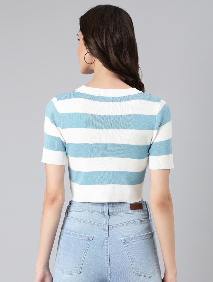 color block crop top - 20383126 - Standard Image - 2