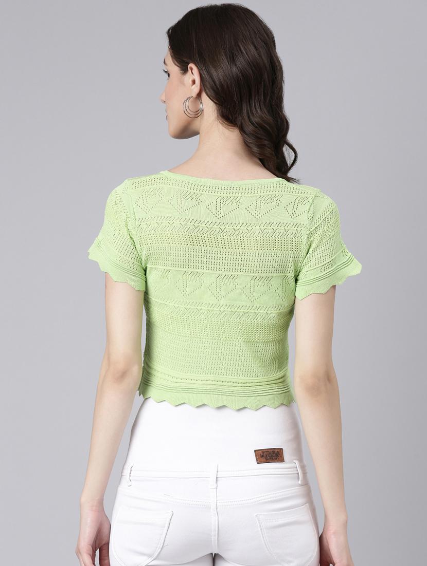 women lime acrylic regular top - 20383136 - Standard Image - 2