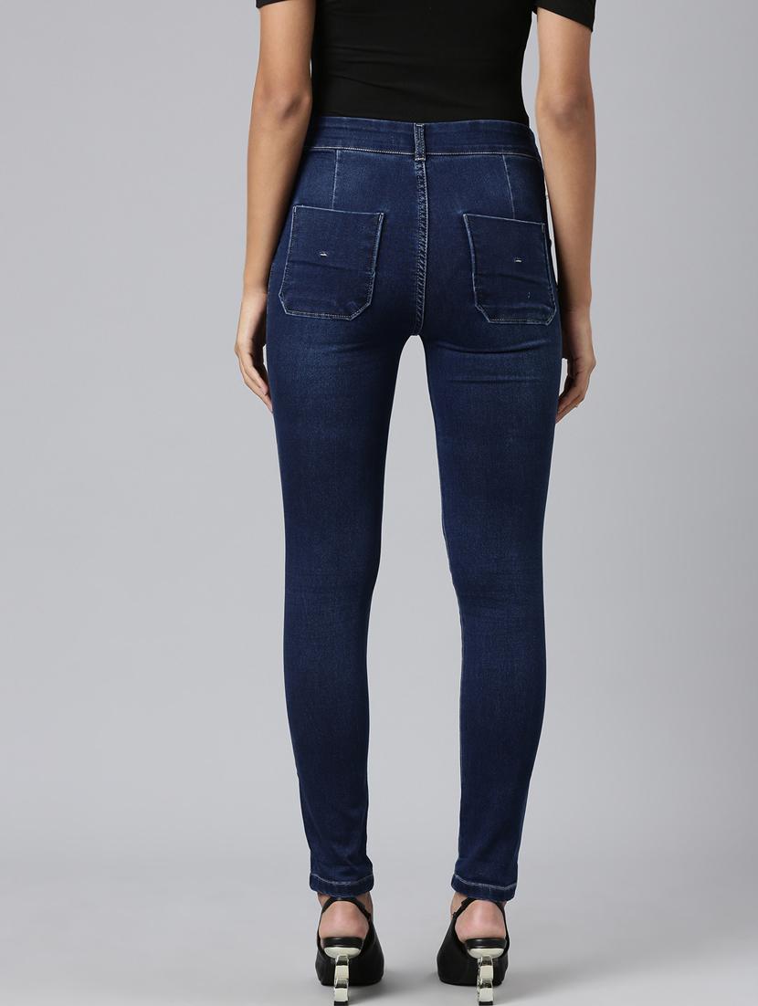 women's plain skinny fit jeans - 20383195 - Standard Image - 2