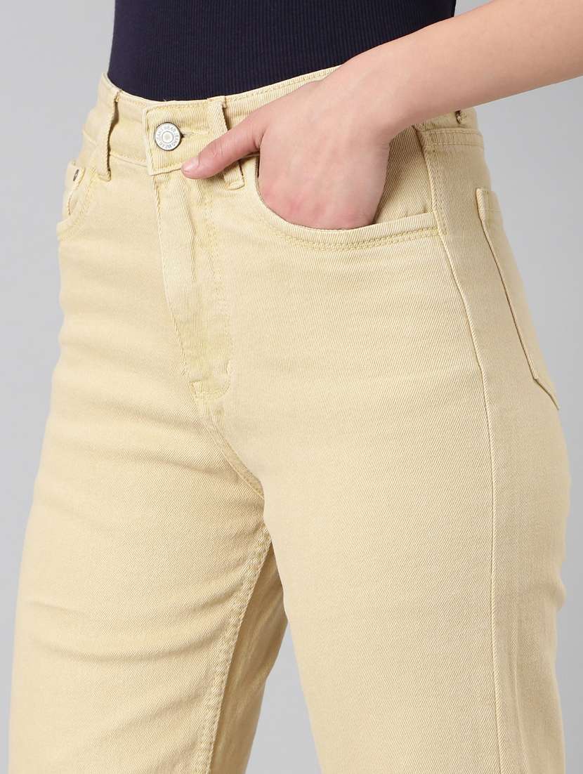 women's plain straight fit jeans - 20383220 -  Standard Image - 7