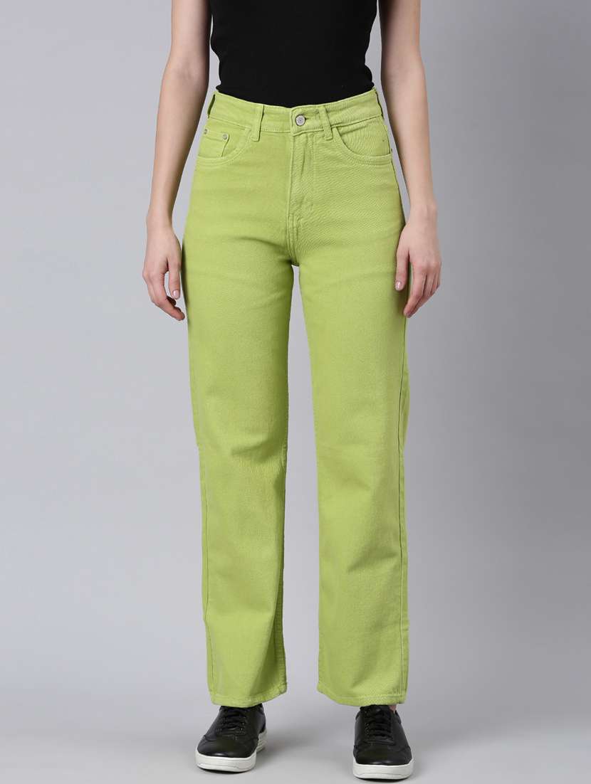 women's plain straight fit jeans