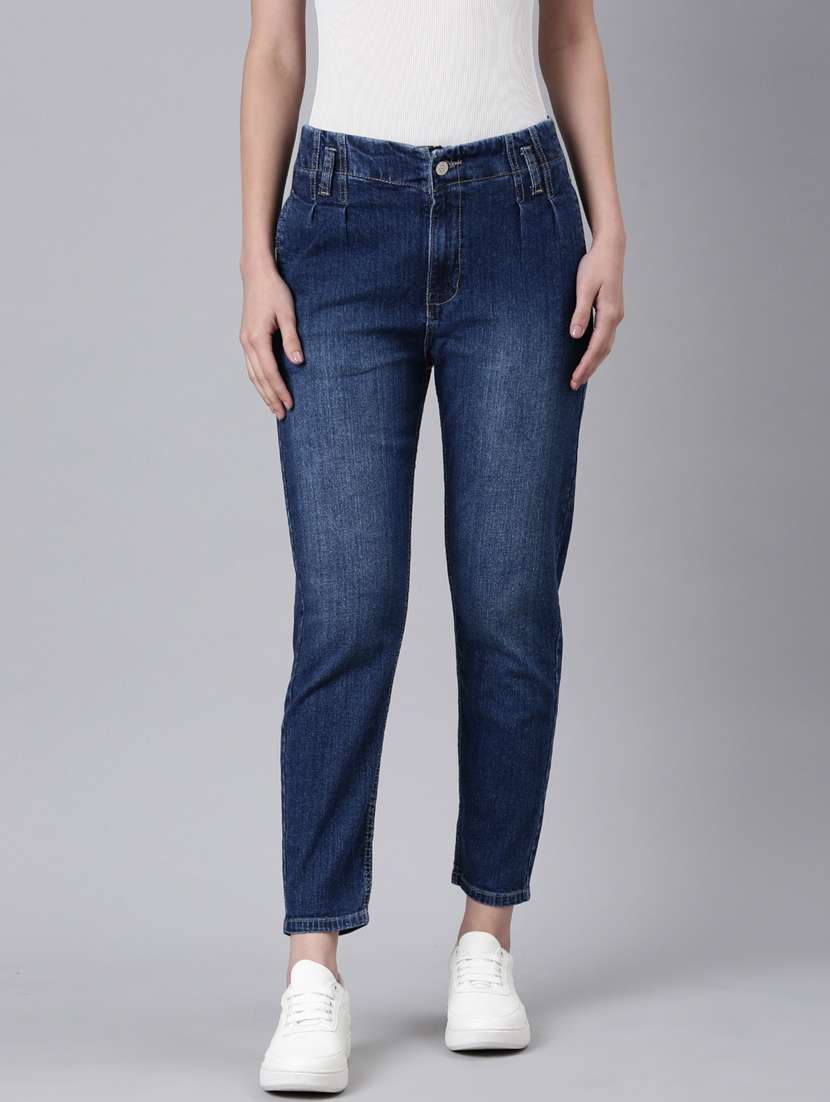 women's plain mom fit jeans