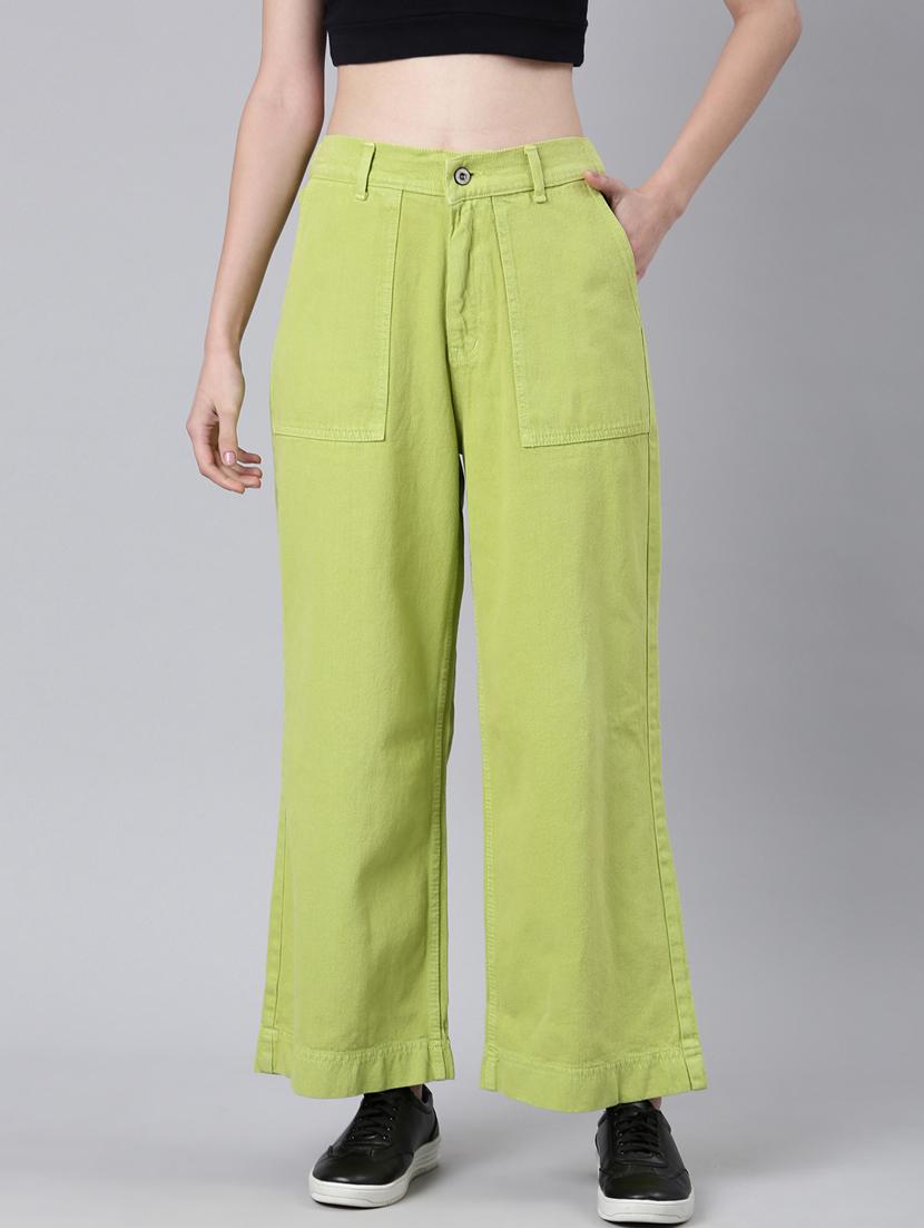 women's plain wide leg jeans - 20383228 -  Zoom Image - 0