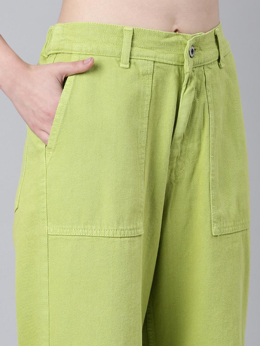 women's plain wide leg jeans - 20383228 - Standard Image - 7