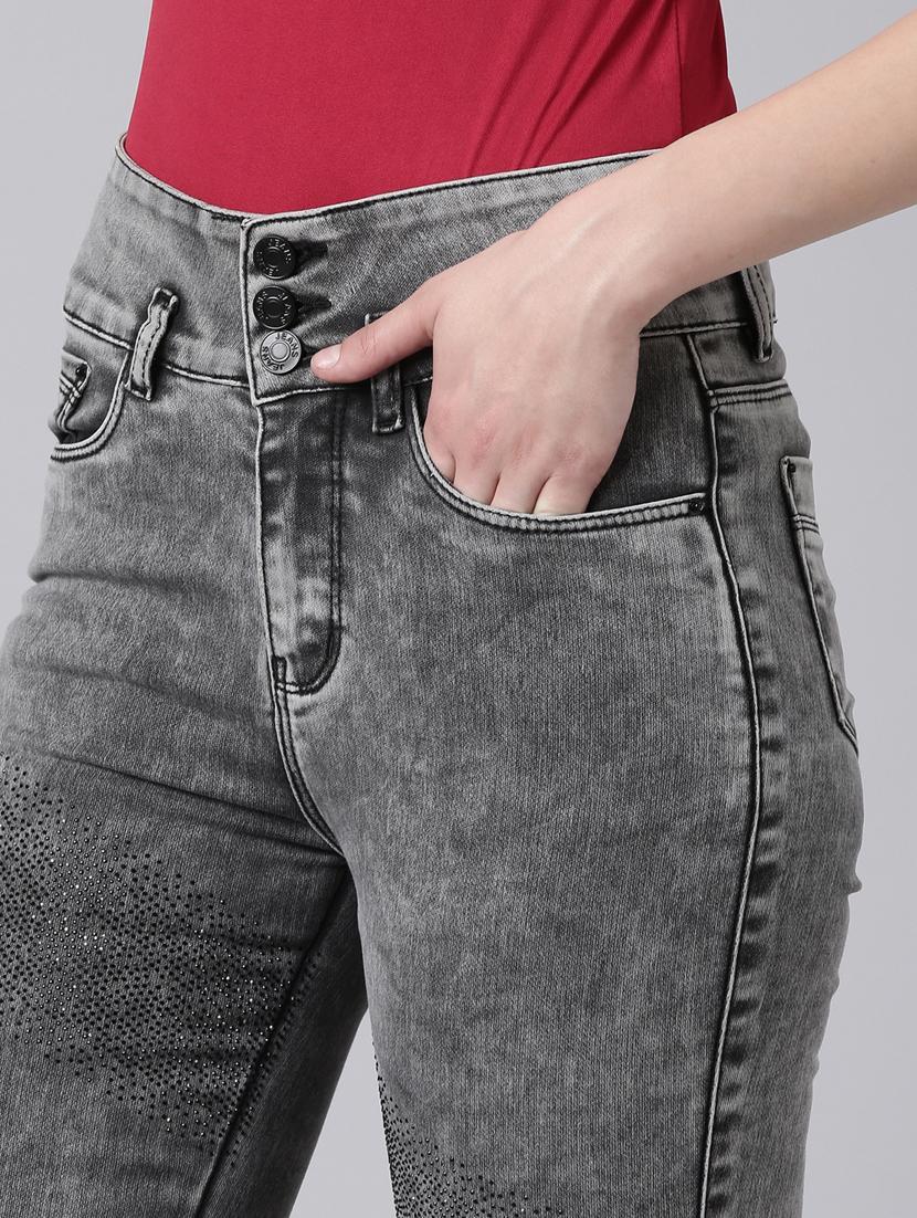 women's plain slim fit jeans - 20383243 - Standard Image - 7