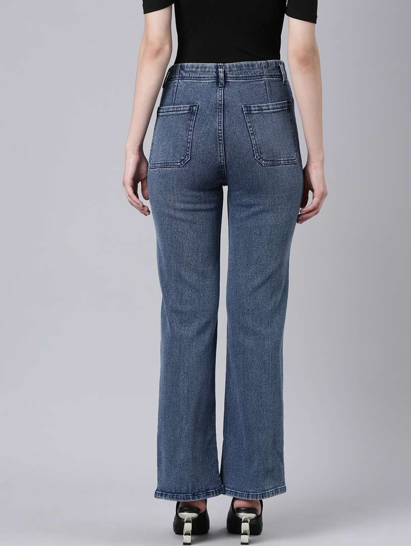 women's plain straight fit jeans - 20383274 -  Standard Image - 2