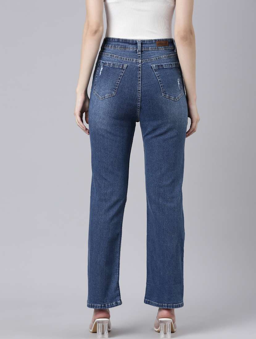 women's distress straight fit jeans - 20383277 -  Standard Image - 2