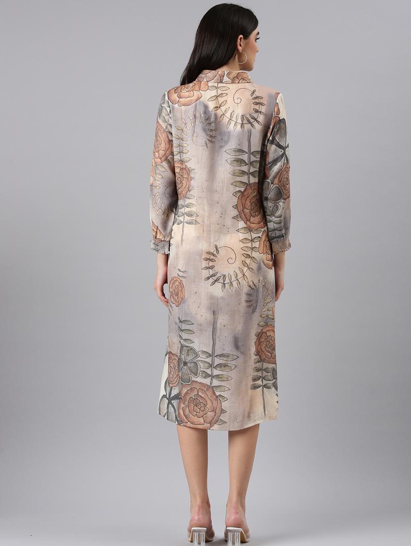 multi color floral a-line dress - 20383289 - Standard Image - 2