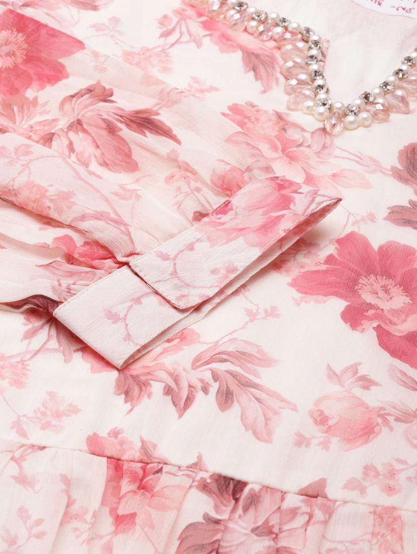 cream floral tiered dress - 20383295 - Standard Image - 7