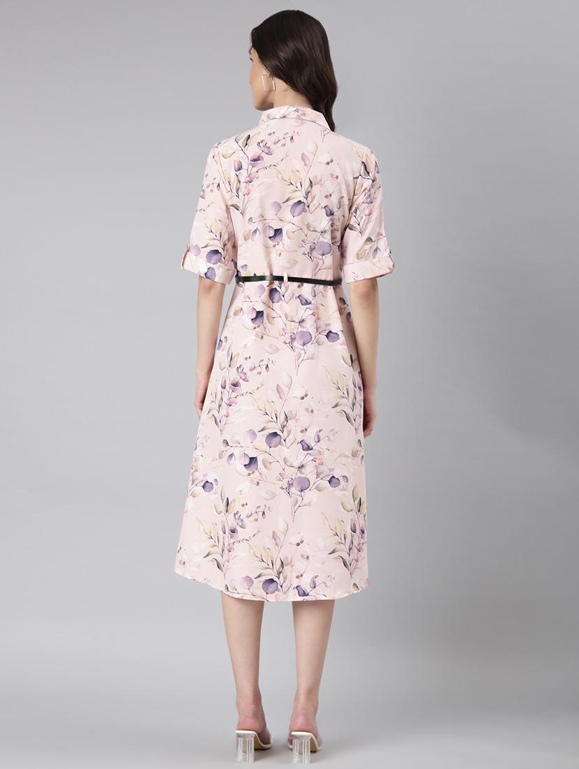 pink floral a-line dress - 20383325 - Standard Image - 2