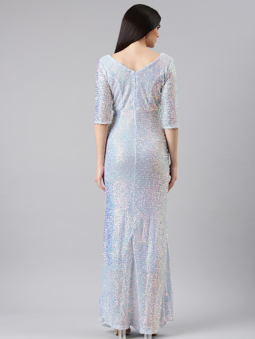 light blue sequined bodycon dress - 20383337 - Standard Image - 2