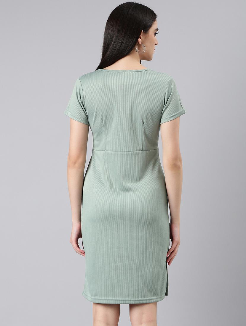 women solid bodycon dress - 20383357 - Standard Image - 2