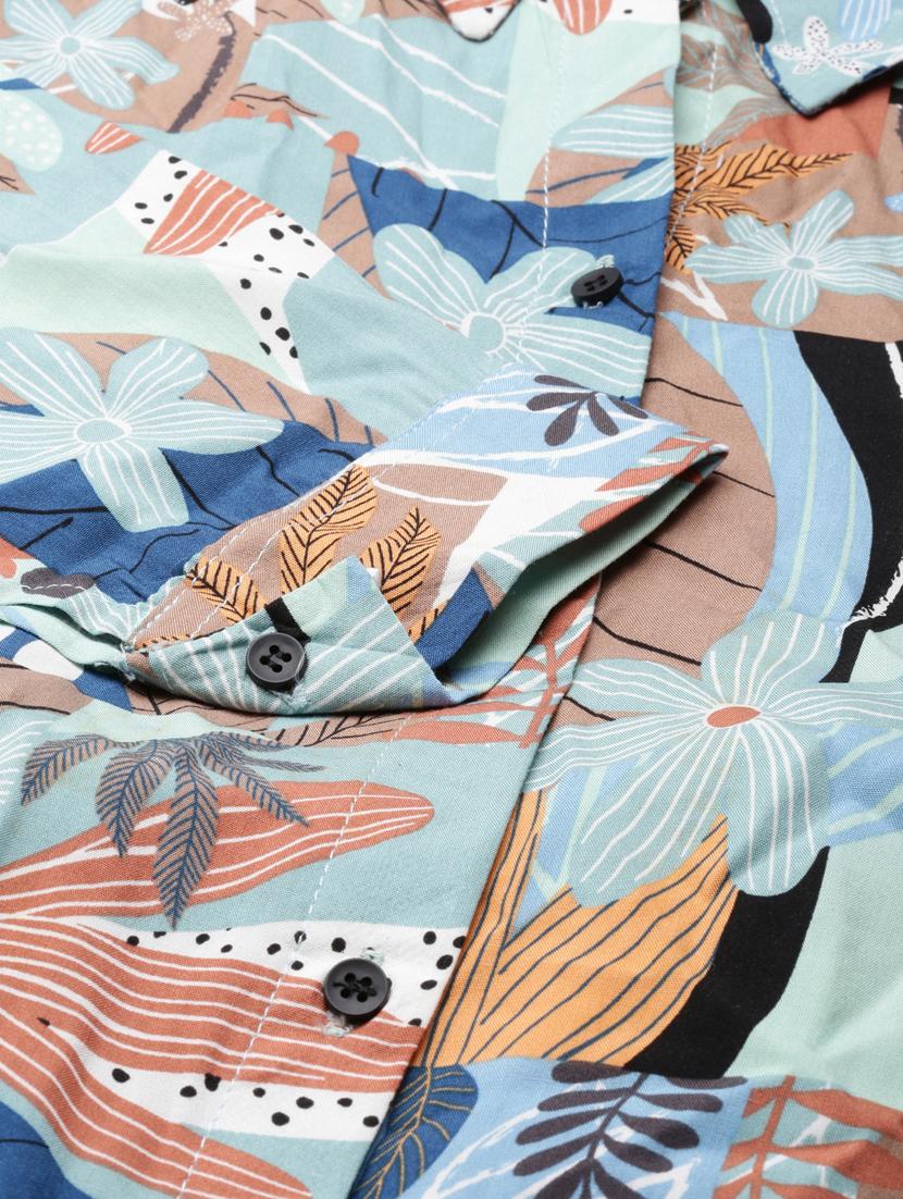 multi color tropical print shirt dress - 20383433 - Standard Image - 7