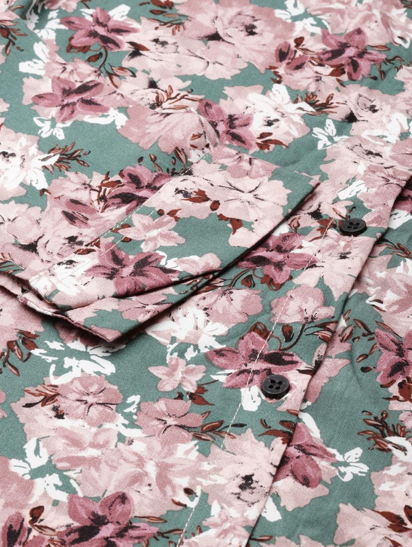 olive floral shirt dress - 20383436 - Standard Image - 7