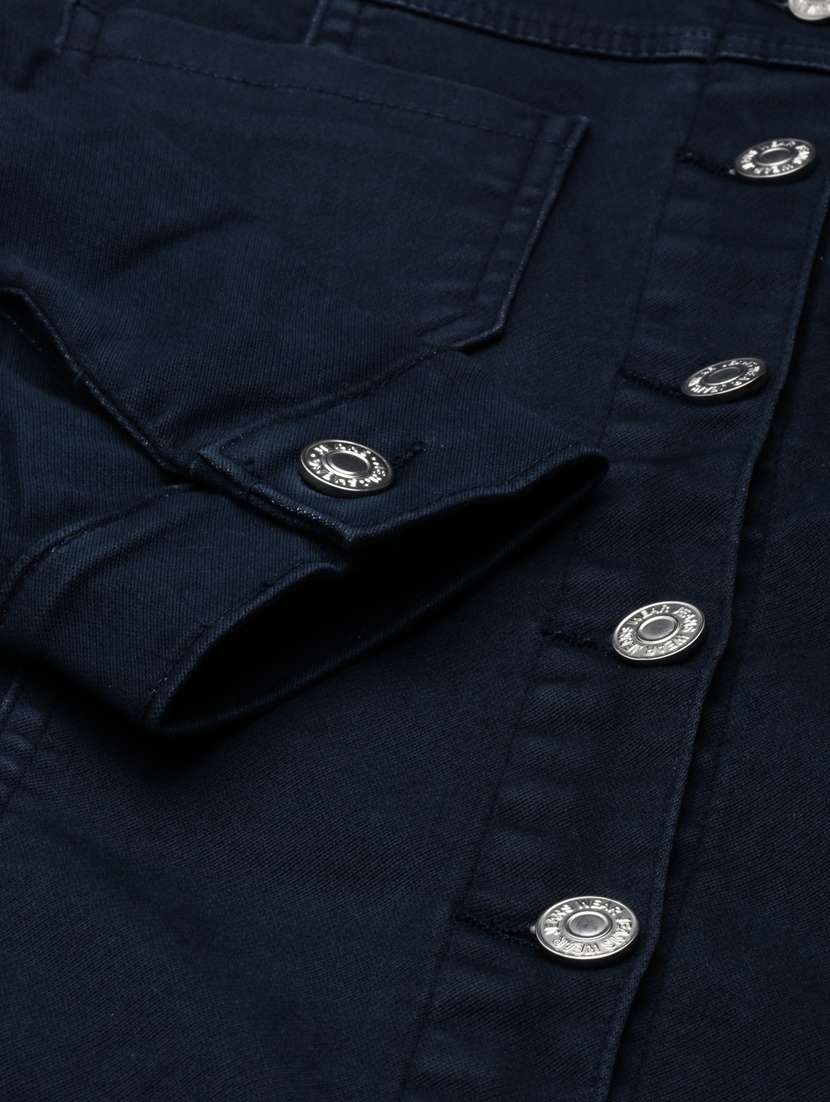 navy blue solid shift dress - 20383490 -  Standard Image - 7