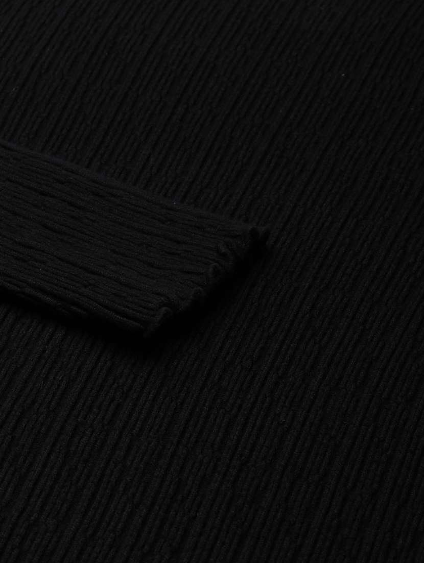 black self design bodycon dress - 20383533 -  Standard Image - 7