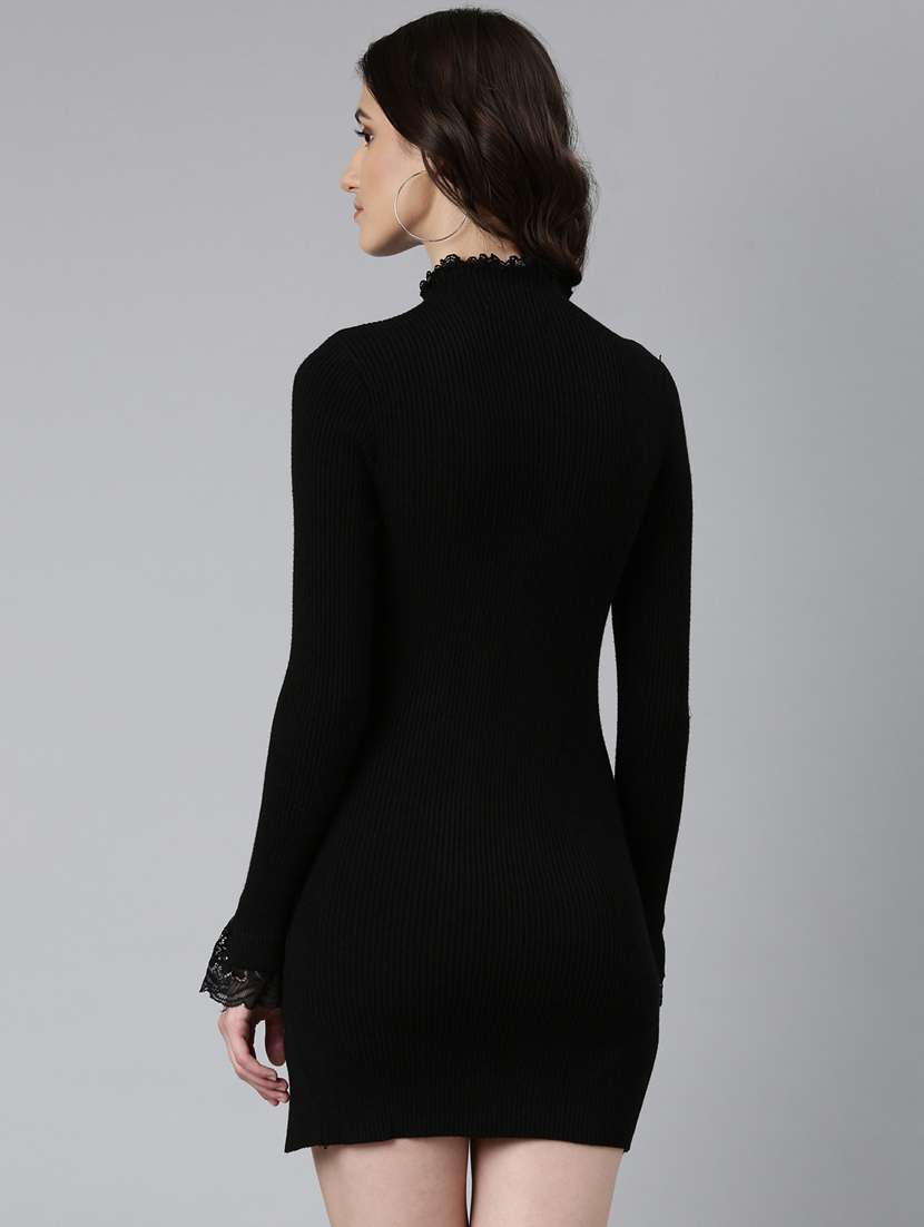 women black acrylic bodycon dress - 20383535 -  Standard Image - 2